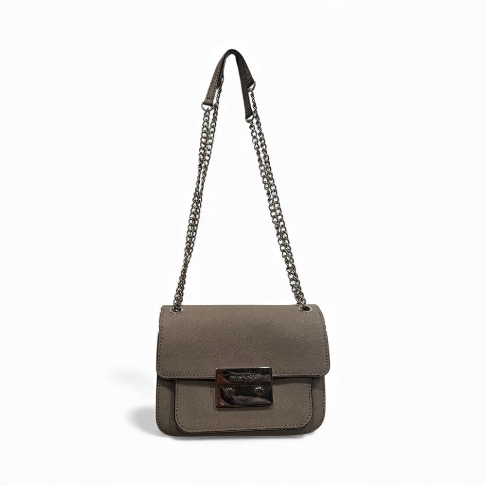 Michael Kors 30H3SOPF1L Sloan Specchio Shoulder Bag Flap Purse in Pearl Grey